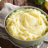 감자와 당근을 곁들인 생선퓨레